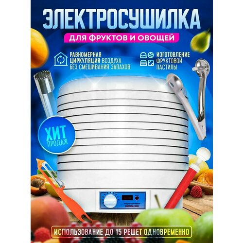 Сушилка для овощей и фруктов дегидратор ЭСБ Волтера-1000 Люкс комбо с капиллярным термостатом и 4 подарка 1276600₽