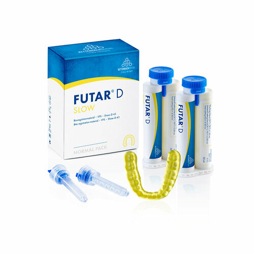 Futar D Slow (Normal pack) - материал для регистрации прикуса (А-силикон), 2 x 50 мл, 6 смесительных канюль