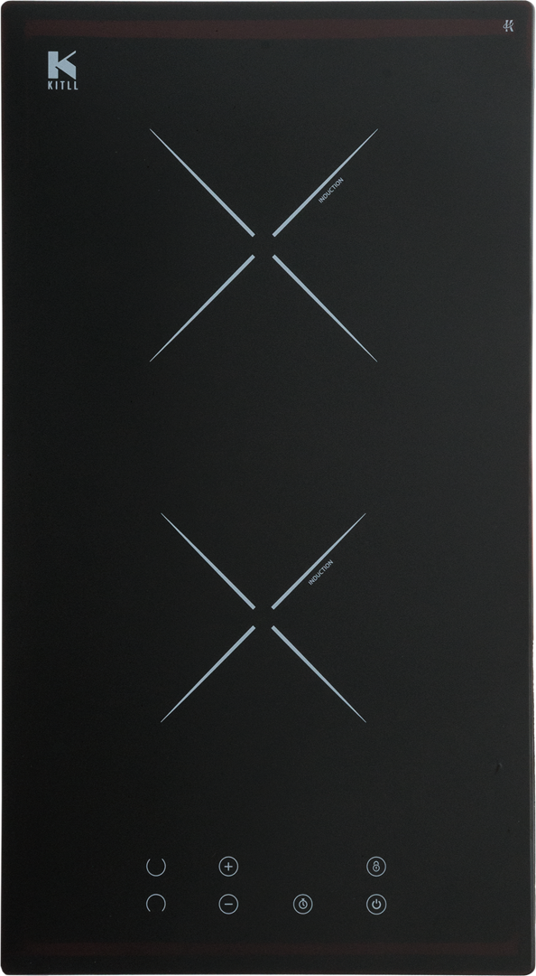 Варочная панель индукционная Kitll KHI 3001 BLACK 2 конфорки 30x52 см цвет чёрный