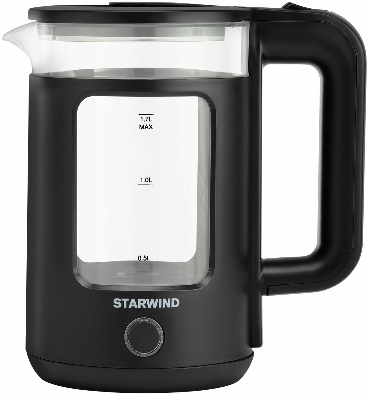 Чайник электрический Starwind SKG1053 черный, стекло - фотография № 4