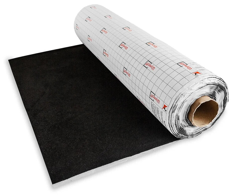 Самоклеющийся карпет черный (0,7 х 2 п. м,) Шумоff Акустик / Шумфф Acoustic