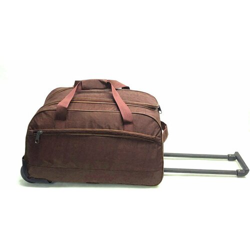 фото Сумка дорожная колесо 1000-син, 44 л, 29х30х57 см, ручная кладь, коричневый хоза