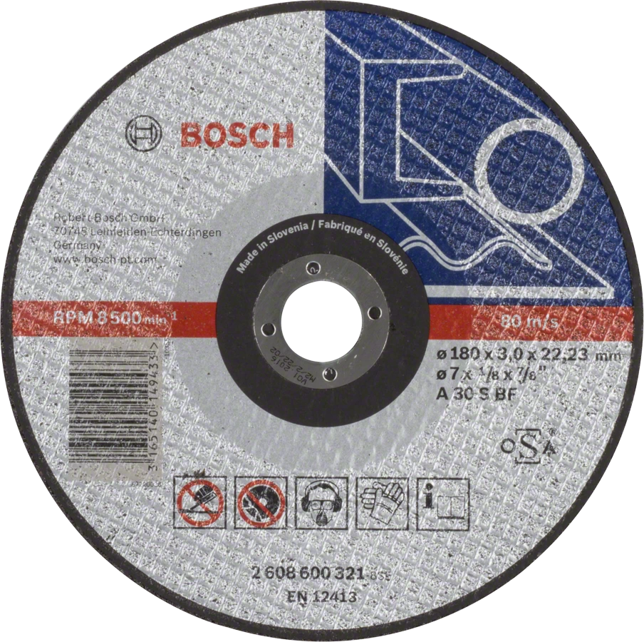 Круг отрезной по металлу Bosch 180х3х22 2608600321