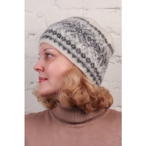 фото Шапка freyja, размер 56/60, белый, черный