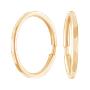 Серьги-конго золотые круглые, кольца с алмазной гранью d = 10мм, ср. вес изделия 0,49 гр, арт. 1021577