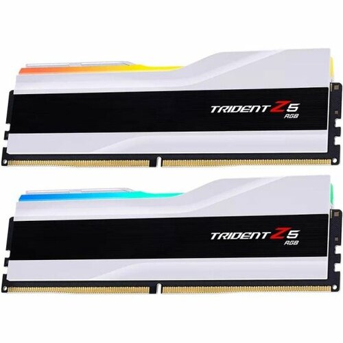 Оперативная память Gskill DDR5 Trident Z5 RGB 48GB 2x24GB 8200MHz CL40 40-52-52-131 135V F5-8200J4052F24GX2-TZ5RW White 4018000₽