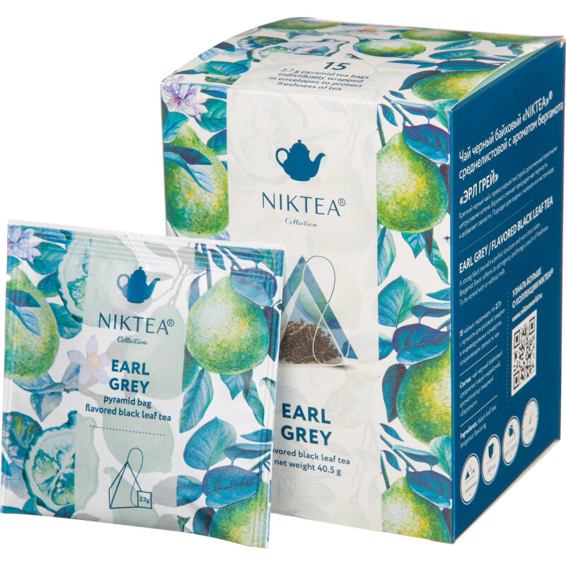 Чай черный Niktea Эрл Грей в пакетиках 2,7 г х 15 шт - фото №5