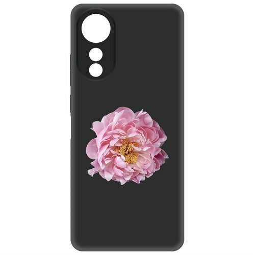 Чехол-накладка Krutoff Soft Case Розовый пион для Oppo A78 4G черный чехол накладка krutoff soft case моторы для oppo a78 4g черный