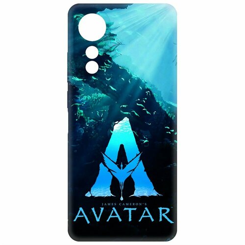 Чехол накладка Krutoff Soft Case Аватар   Цветное лого для Oppo A78 4G черный