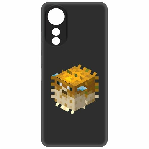 Чехол-накладка Krutoff Soft Case Minecraft-Иглобрюх для Oppo A78 4G черный чехол накладка krutoff soft case minecraft иглобрюх для infinix zero 20 4g черный