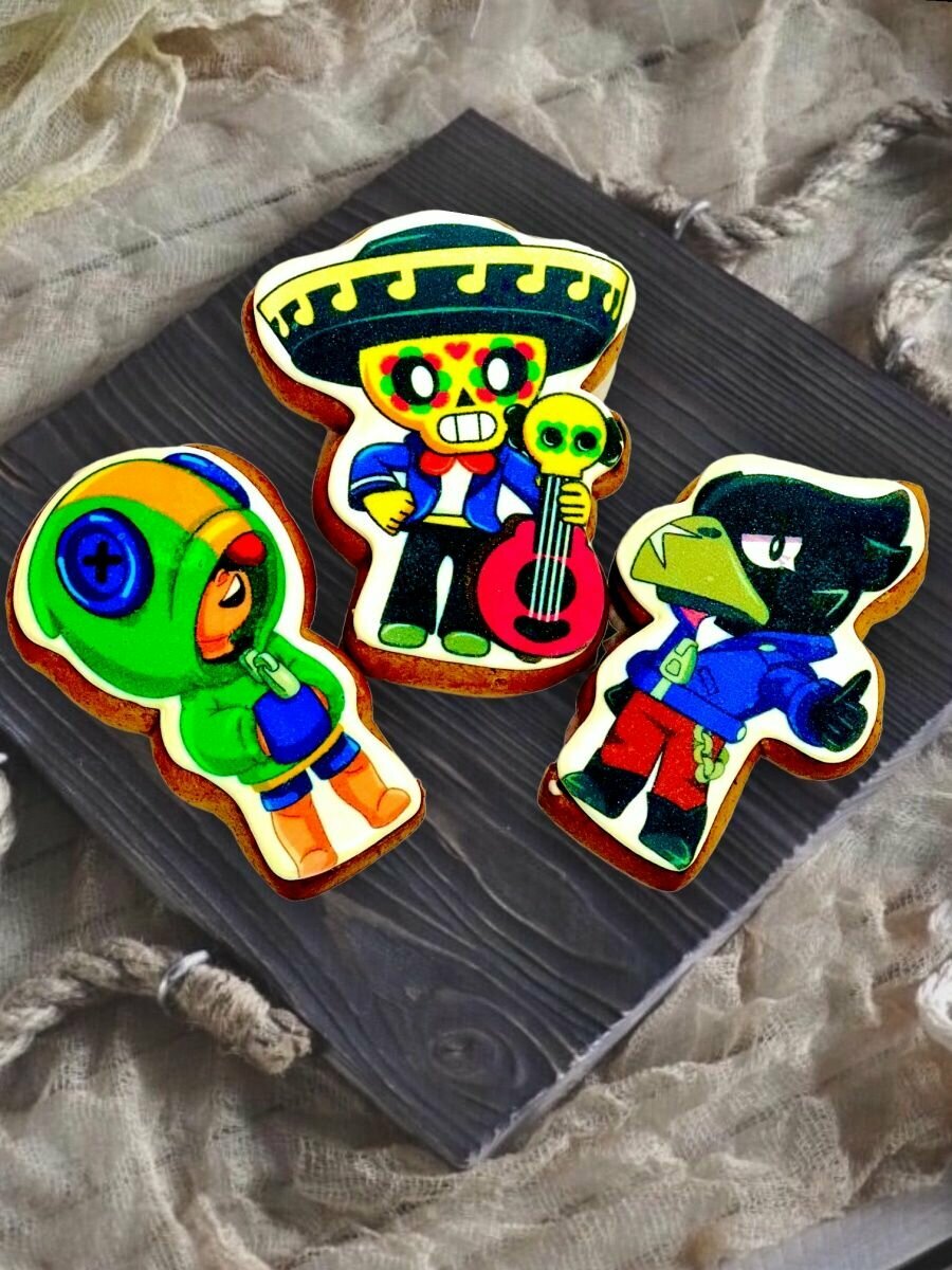 фото Набор имбирных пряников Бравл Старс 3 шт