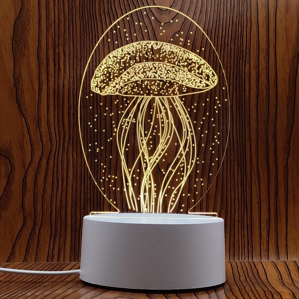 Светильник 3D (ночник) Медуза