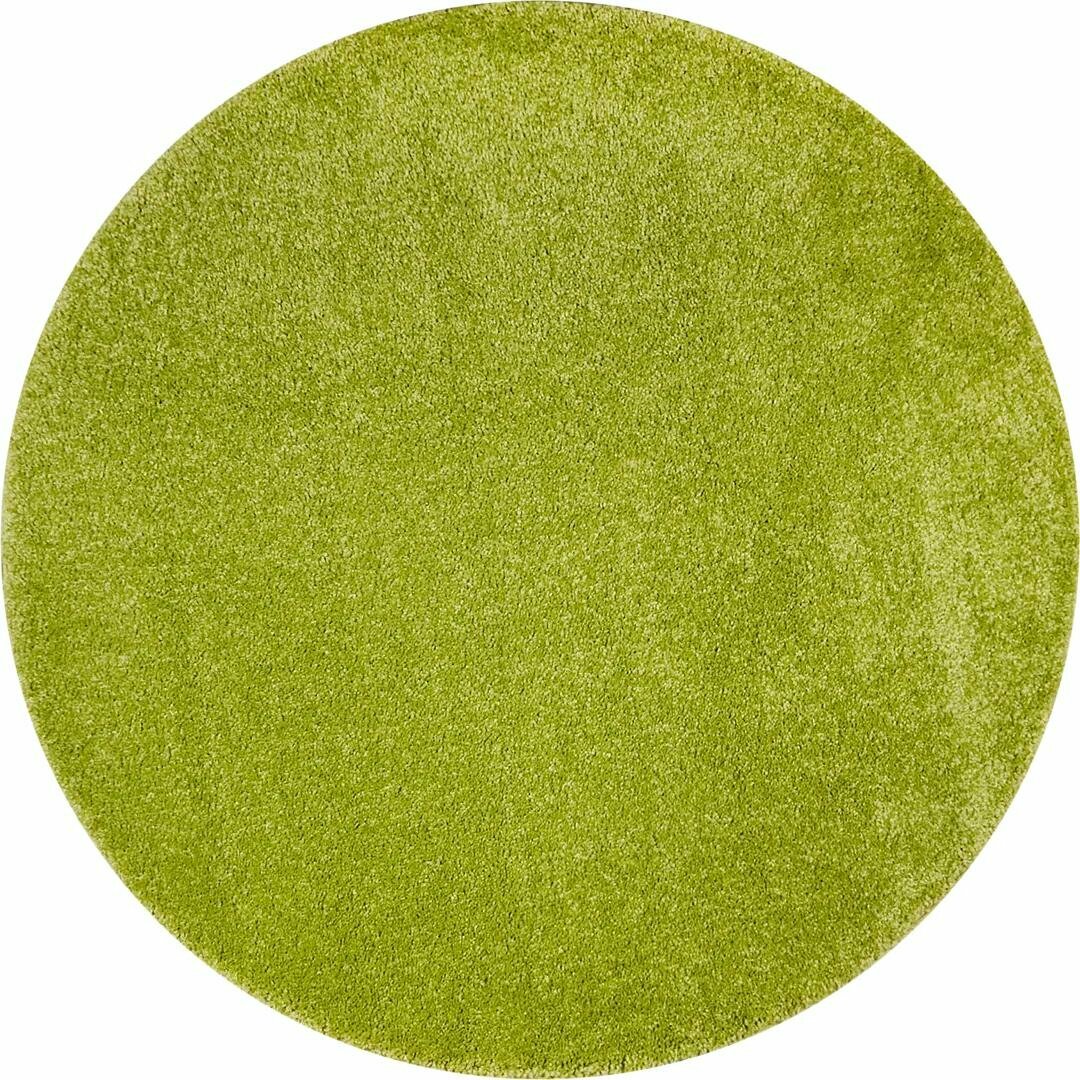 фото Ковер полипропилен Inspire Shaggy Bosfor круглый ø160 см цвет светло-зеленый