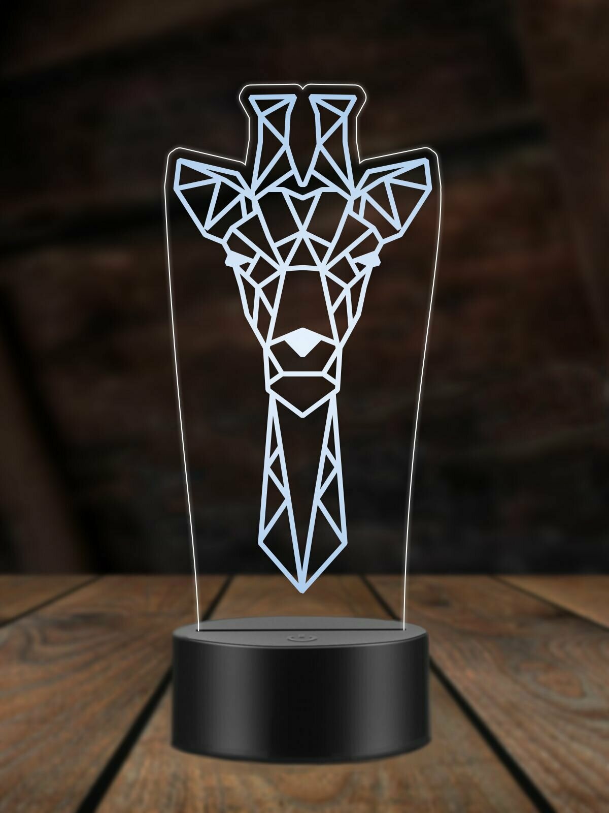 Ночник Жираф, ночная лампа, 3Д светильник, геометрический дизайн - фотография № 2