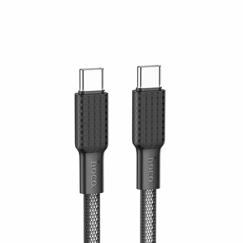 USB-C кабель HOCO X69 Jaeger Type-C 3А PD60W нейлон 1м (черный, белый)