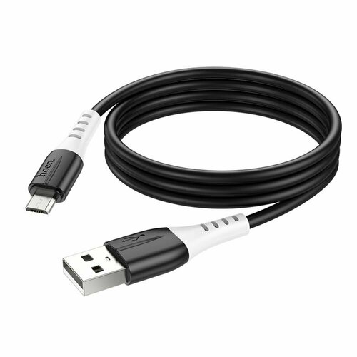 USB кабель HOCO X82 MicroUSB 2.4А силикон 1м (черный) кабель usb microusb hoco x82 черный силиконовый 1м