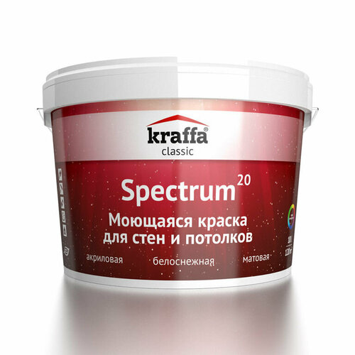 Краска моющаяся для колеровки Kraffa Spectrum20 (Base C), 2,25 л.