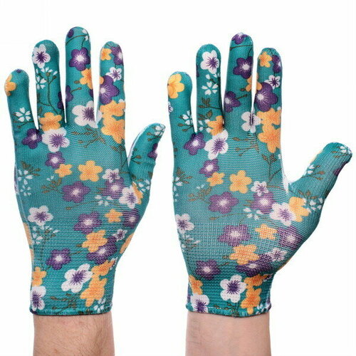 Перчатки нейлоновые Лайт-Флора 8 р-р бблистера 160₽