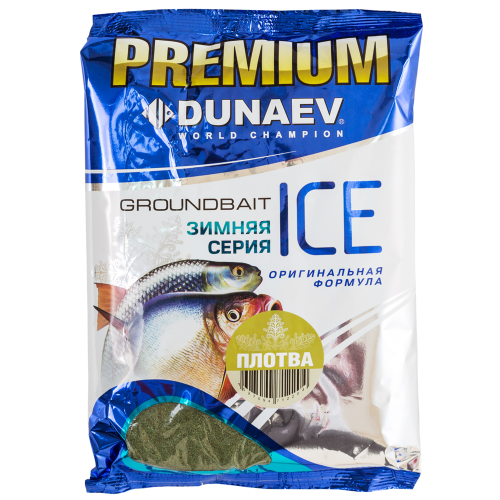 прикормка dunaev ice ready 0 75кг плотва 2шт Прикормка Dunaev Ice Premium плотва