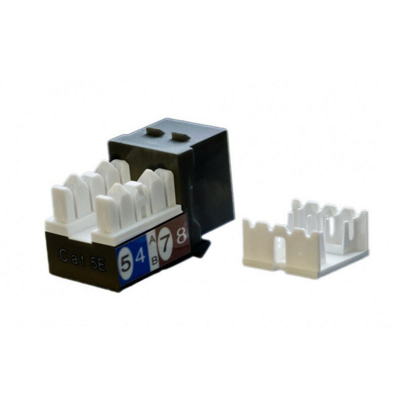 Hyperline KJ9-8P8C-C5e-90-BK Вставка Keystone Jack RJ-45(8P8C) категория 5e черная цена за 1 шт