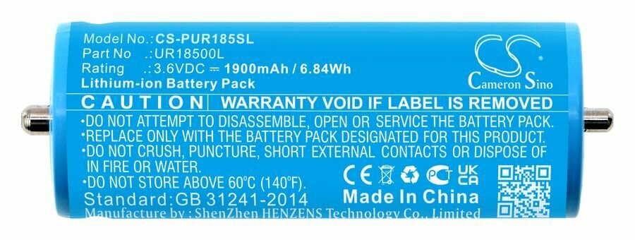 Аккумуляторная батарея CameronSino CS-PUR185SL для бритвы Braun Silk Epil 7, Legs & Body, 720, 730, 5377, 720s-4 (UR18500L, 81377206) 1900mAh - фотография № 3