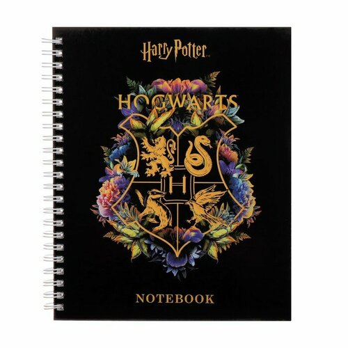 Колледж - тетрадь твёрдая обложка А5 96 листов в клетку на гребне Гарри Поттер перфорация на отрыв 406₽