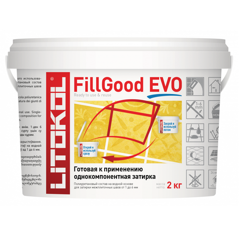фото Затирка полиуретановая litokol fillgood evo f.225 tabacco, 2 кг