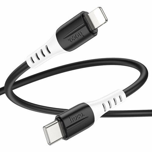 Кабель Type-C - 8 pin HOCO X82, 1.0м, 3,0А, цвет: чёрный кабель угловой usb apple 8 pin hoco upl11 черный