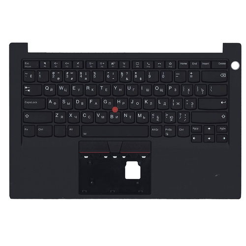 Клавиатура (топ-панель) для ноутбука Lenovo ThinkPad E14 Gen 3/4 черная с черным топкейсом