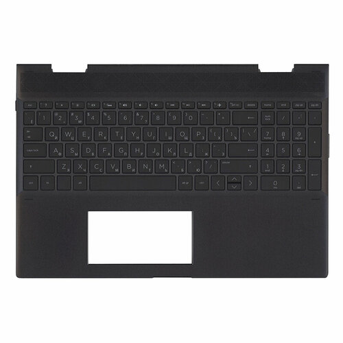 Клавиатура (топ-панель) для ноутбука HP Envy 15-CN 15-CP черная с черным топкейсом клавиатура топ панель для ноутбука hp envy 15 dr 15 ds черная с черным топкейсом