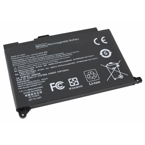 Аккумулятор BP02XL , HSTNN-LB7H, HSTNN-UB7Bдля HP Pavilion 15-AU, 15-AW (3900mAh) аккумулятор для ноутбука hp hstnn lb7h