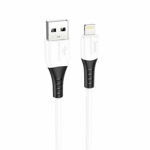 Кабель USB - 8 pin HOCO X82, 1.0м, 2.4A, цвет: белый кабель usb 2в1 microusb lightning 8pin hoco u18 розовый