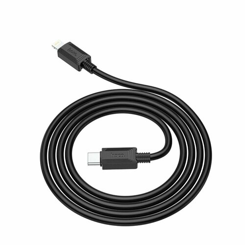 USB кабель HOCO X73 Type-С – Lightning 8-pin 3А PD27W силикон 1м (черный) usb c кабель hoco x73 lightning 8 pin 3а pd27w 1м pvc черный