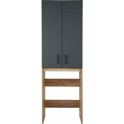 Шкаф для стиральной машины Акваль Лофт 64x198 см цвет серый