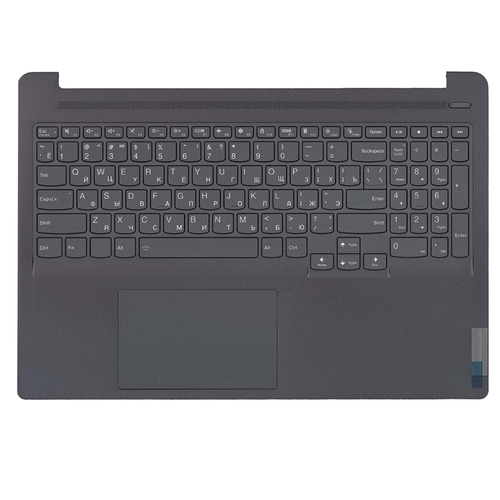 Клавиатура (топ-панель) для ноутбука Lenovo IdeaPad 5 Pro-16IHU6 темно-серая с темно-серым топкейсом и подсветкой клавиатура топ панель для ноутбука lenovo ideapad s530 13iwl темно серая с серым топкейсом