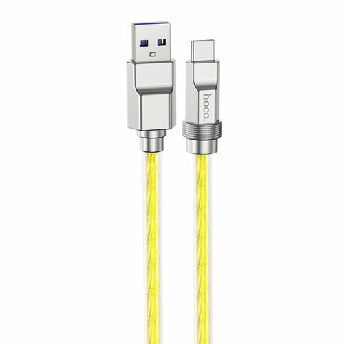 Кабель USB - Type-C HOCO U113, 1.0м, 6.0A, PD 100Вт, цвет: золотой кабель usb type c hoco u113 1 0м 6 0a pd 100вт цвет золотой