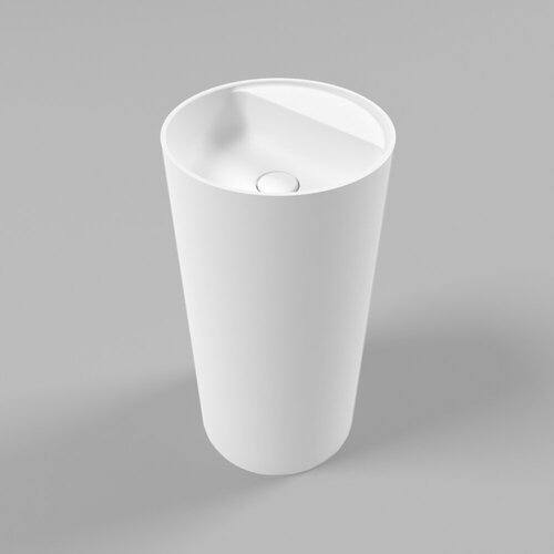 Раковина из искусственного камня Whitecross Pantheon 43 см 0708.043043.200 напольная, белая матовая