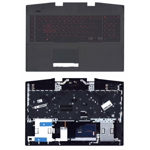 Клавиатура для HP Omen 17-CB топкейс (4.5x3.0), черный, ver.1