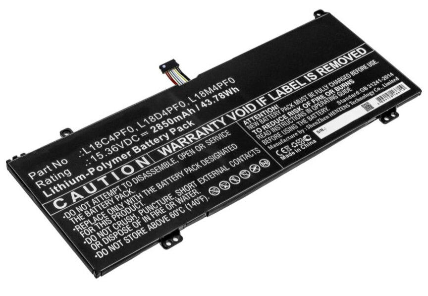 Аккумулятор Pitatel BT-1650 для Lenovo ThinkBook 13S-IML, 14S-IML, 13S-IWL, 14S-IWL (L18C4PF0, L18M4PF0, L18D4PF0) 2850mAh