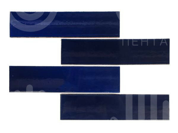 Плитка прямоугольник 7х30 см - Синий кобальт, м2