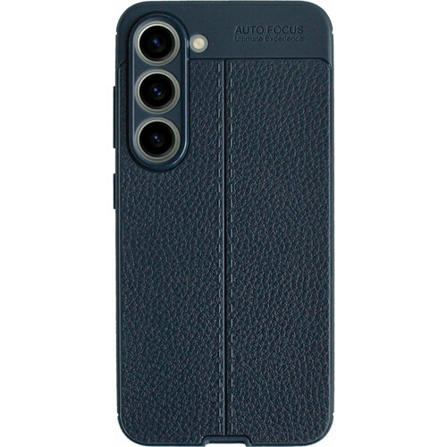 Чехол-накладка Devia Leather Texture Shockproof Case для смартфона Samsung Galaxy S23 (Цвет: Blue)