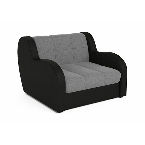 Кресло Мебель-АРС Барон аккордеон черный / серый 96x104x83 см