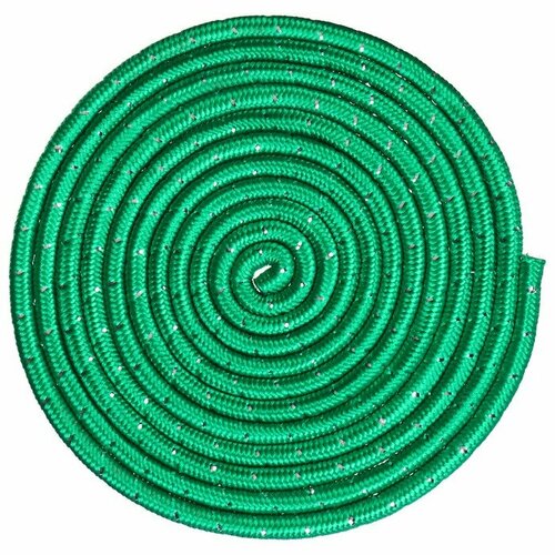 Скакалка для гимнастики Grace Dance 3 м, с люрексом, цвет зеленый