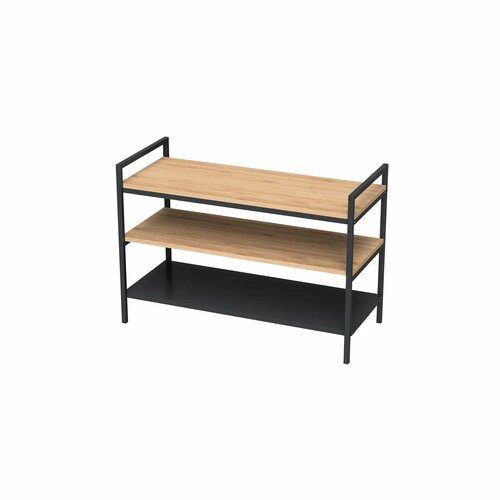 Полка для обуви Spaceo 80x55x35 см дерево цвет чёрный 25238₽