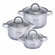 Набор кастрюль 6 предметов Kamille KM 5628S (1 л; 1,8 л; 2,5 л.) ...