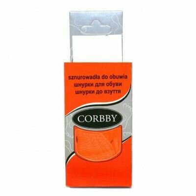 Corbby Шнурки цветные плоские 90 см, оранжевые