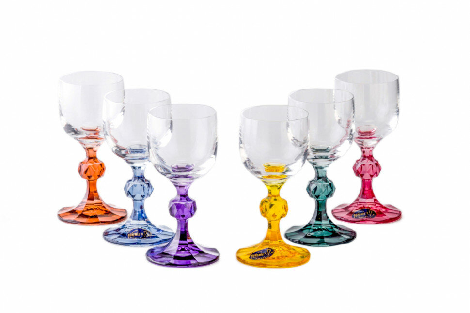 фото Рюмки 50 мл 6 шт Crystalex CZ s.r.o. "Клаудия /D2222 /Ассорти" / 171747