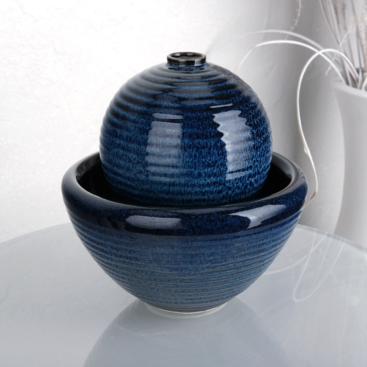 фото Настольный декоративный фонтан для дома из фарфора Сфера мудрости