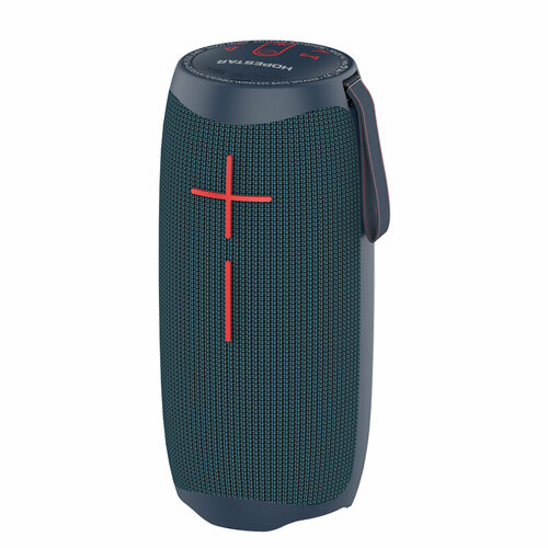 Колонка портативная Hopestar P40 Bluetooth пластик IPX6 TWS микрофон AUX USB microSD TF FM Type-C подсветка цвет голубой 214900₽