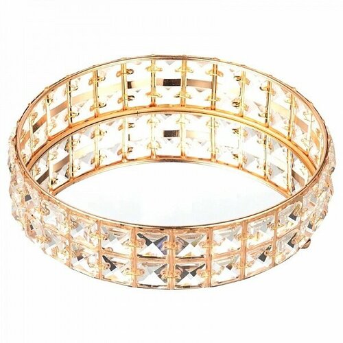 Подставка/поднос для предметов круглая Kassatex Crystal Gold CRY-RTR30-GD